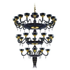 Artistic Handmade Murano Glass Chandelier, Sicily by R. Serio and La Murrina