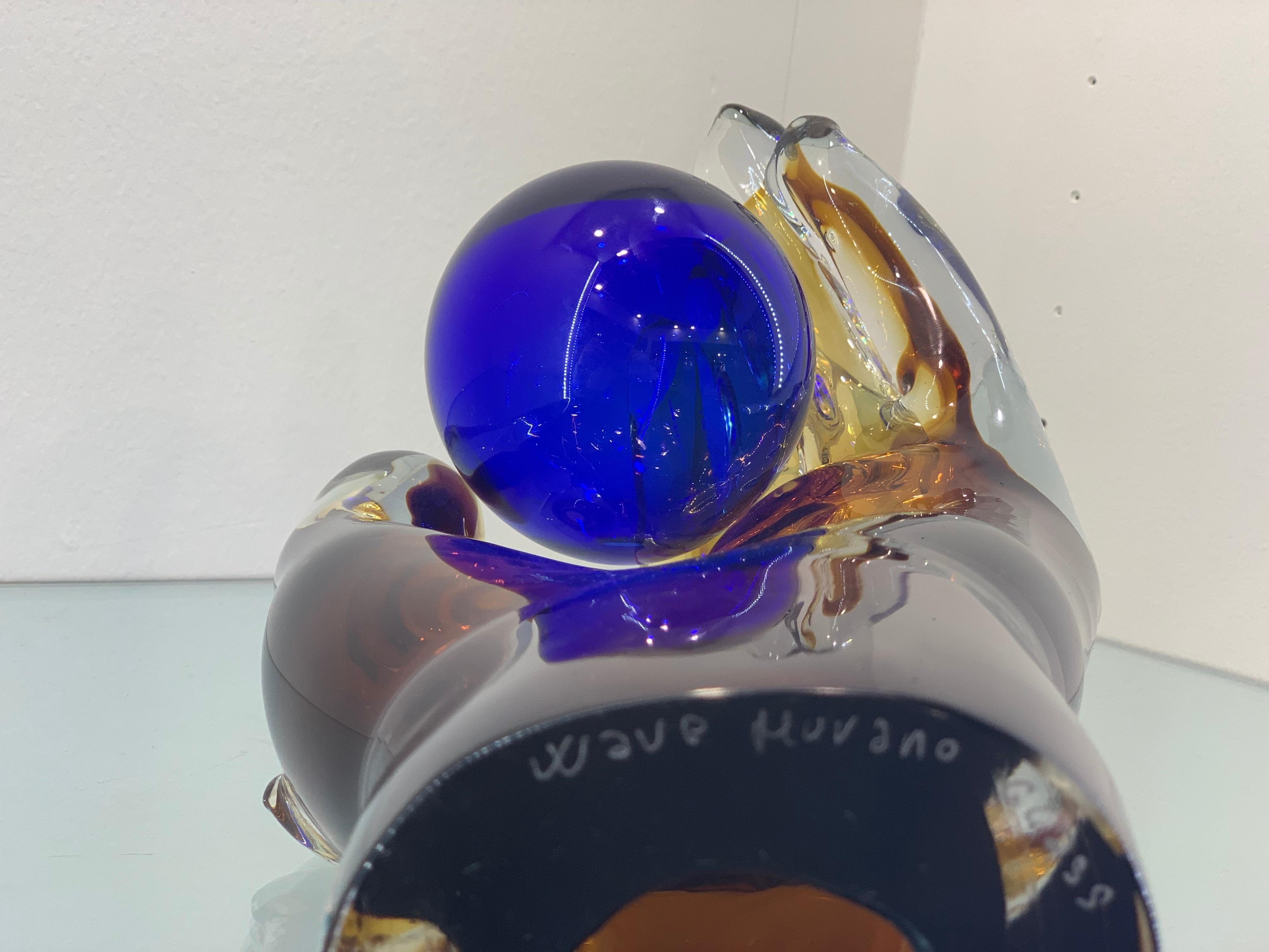 Artistic Handmade Murano Glass Sculpture Epic Hand For Sale 1