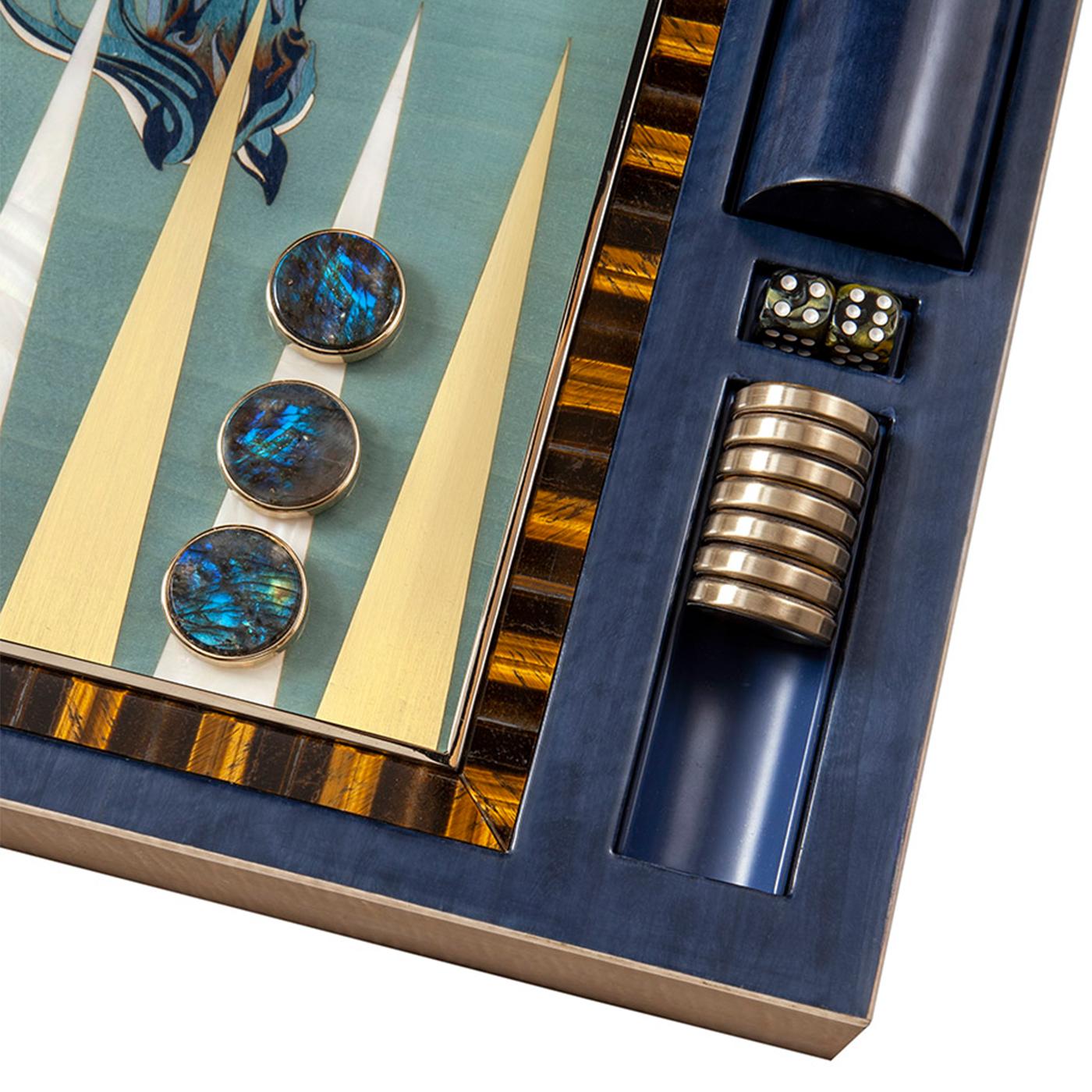 XXI secolo e contemporaneo Set da Backgammon Artistics intarsiato e policromo di Fabio Calagna di RARO MILANO in vendita