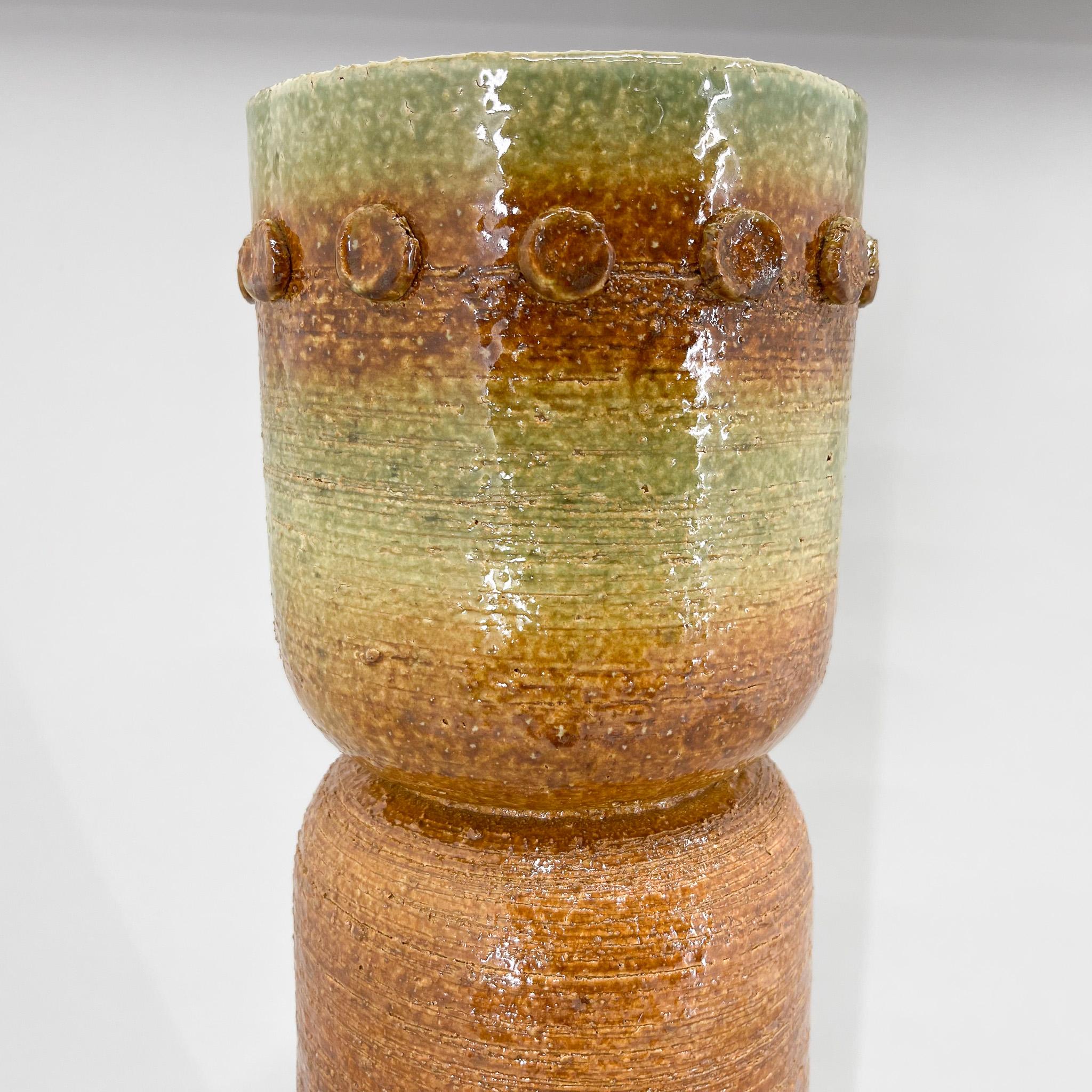 Artistic Mid-Century Ceramic Vase, Czechoslovakia For Sale 1