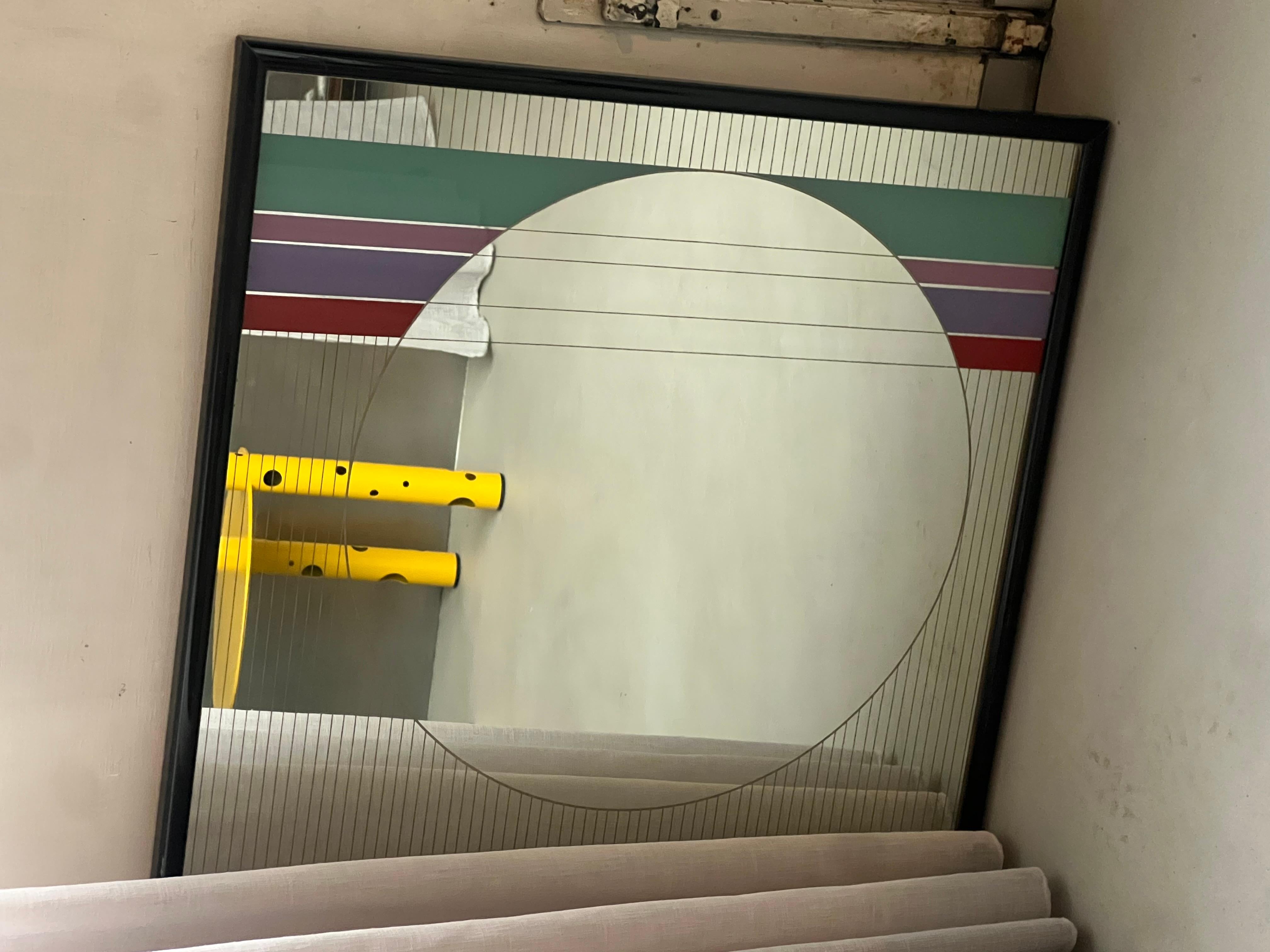 Miroir d'art/design d'Eugenio Carmi pour Acerbis des années 1980 en vente 4