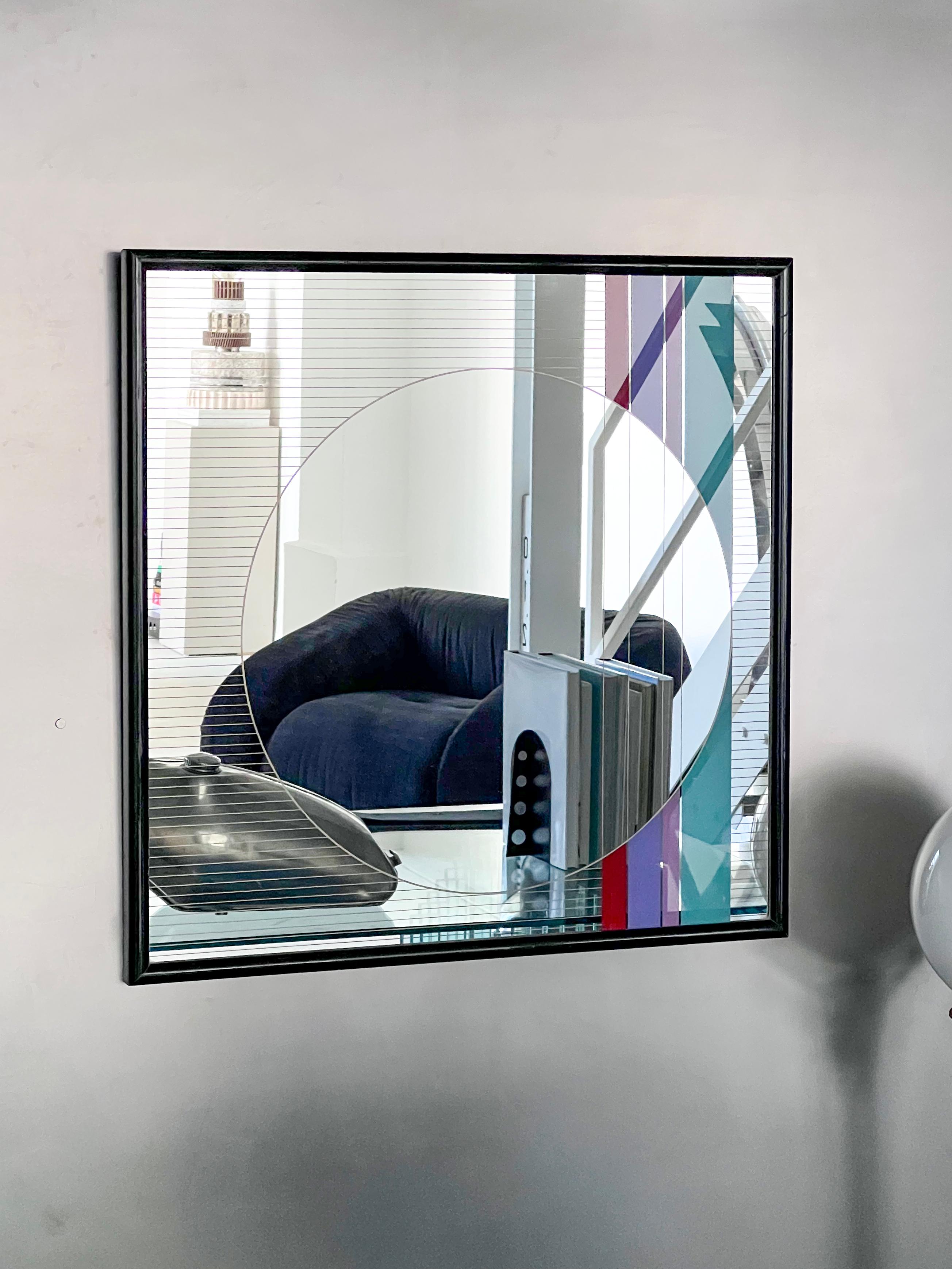 Space Age Artistic Mirror Made in Italy, Eugenio Carmi for Acerbis For Sale