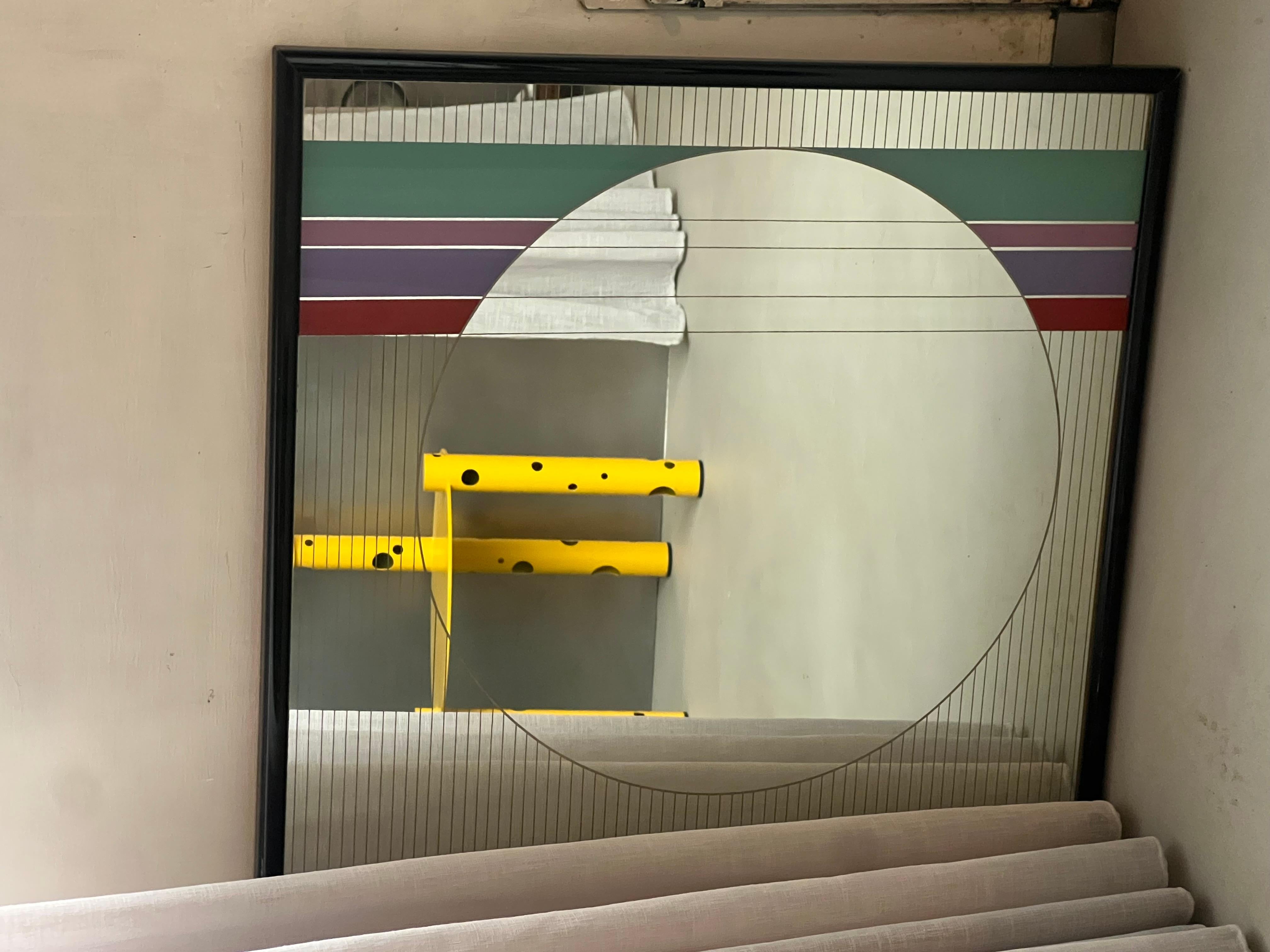 Miroir d'art/design d'Eugenio Carmi pour Acerbis des années 1980 en vente 3