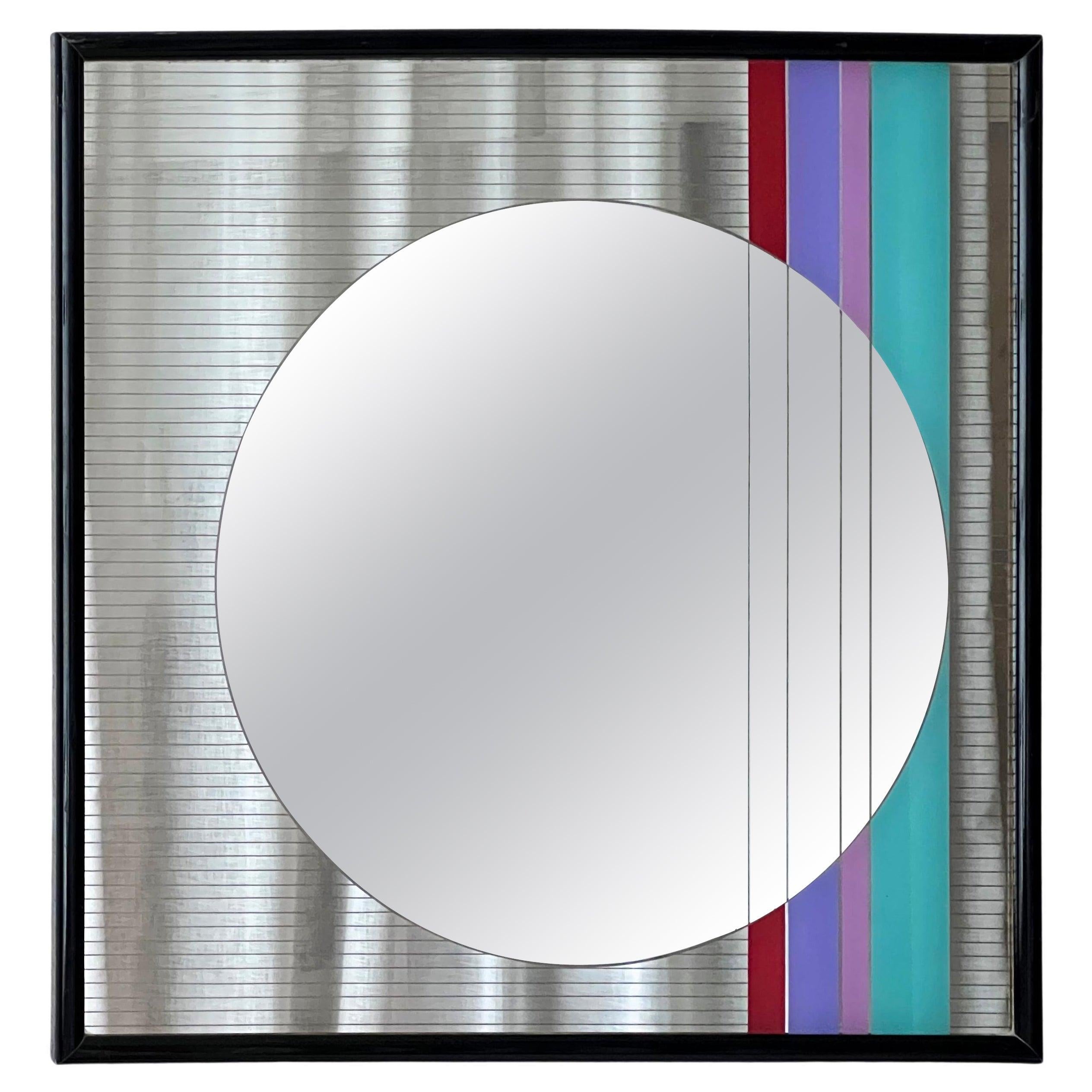 Artistic Mirror Made in Italy, Eugenio Carmi for Acerbis For Sale