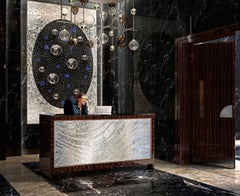 Artistic Mosaic Handmade  Glass & Marble Mosaic Gold Platinum Leaf