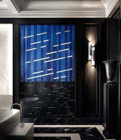 Artistic Mosaic Handmade Glass and Marble Mosaic Mother of Pearl