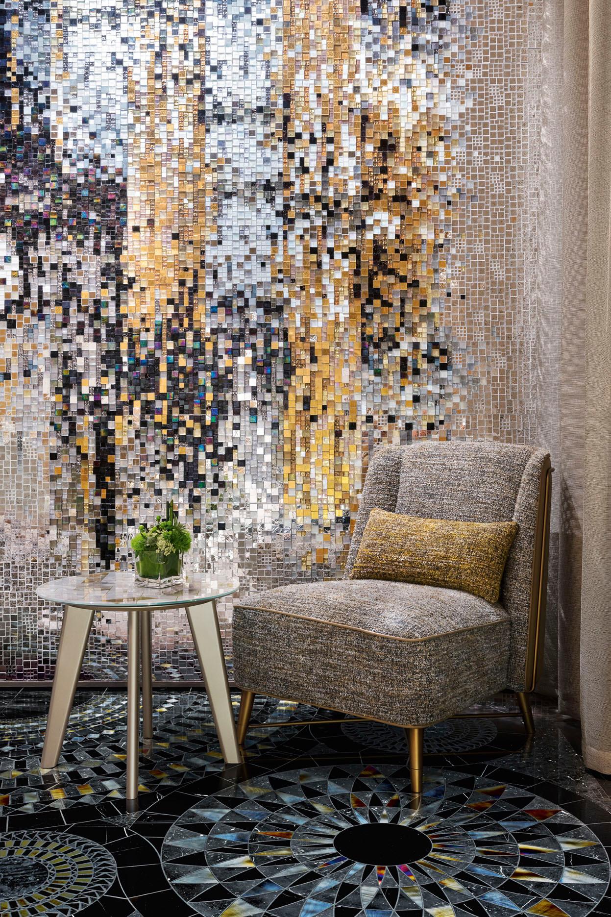 Making Artistic Mosaic, design of unparalleled beauty, inventing 'tromp l'oeil' thanks to the endless colors of the glass mosaic collections, all this allowed us to produce and divulge in all the world the preciousness of the mosaic as an expression