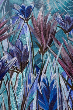 Artistic Mosaic Handmade on Aluminum Panel Dimension and Colors Customizable