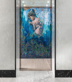 Artistic Mosaic Handmade on Aluminum Panel Dimension and Colors Customizable