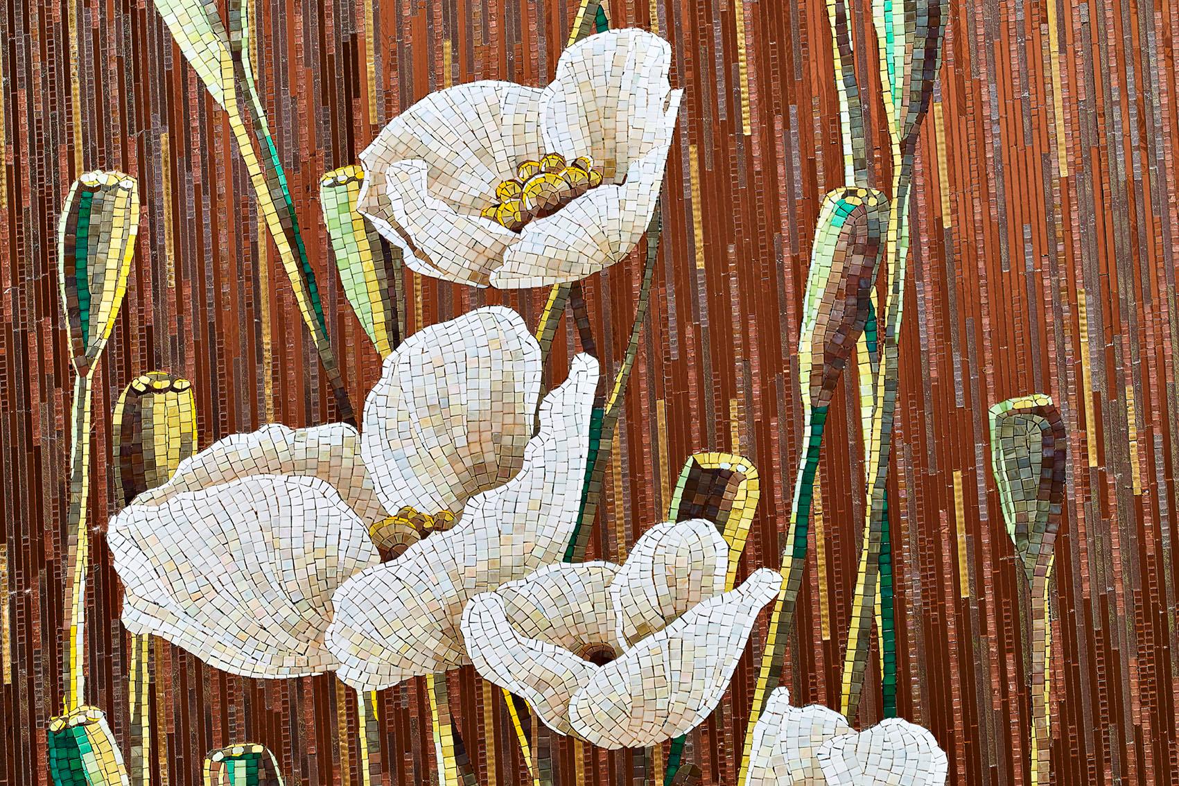Künstlerisches Mosaik, handgefertigt  Abmessungen und Farben anpassbar (Moderne) im Angebot
