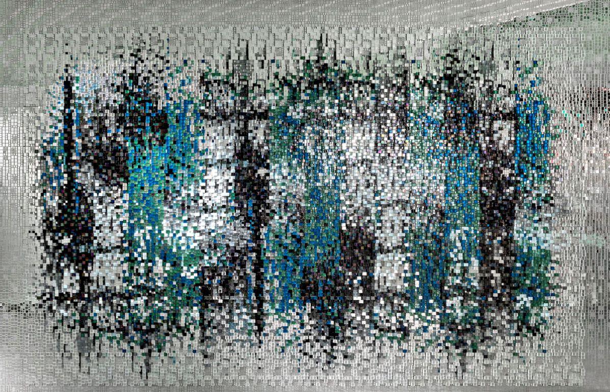 Modern Artistic Mosaic Handmade Dimension and Colors Customizable For Sale