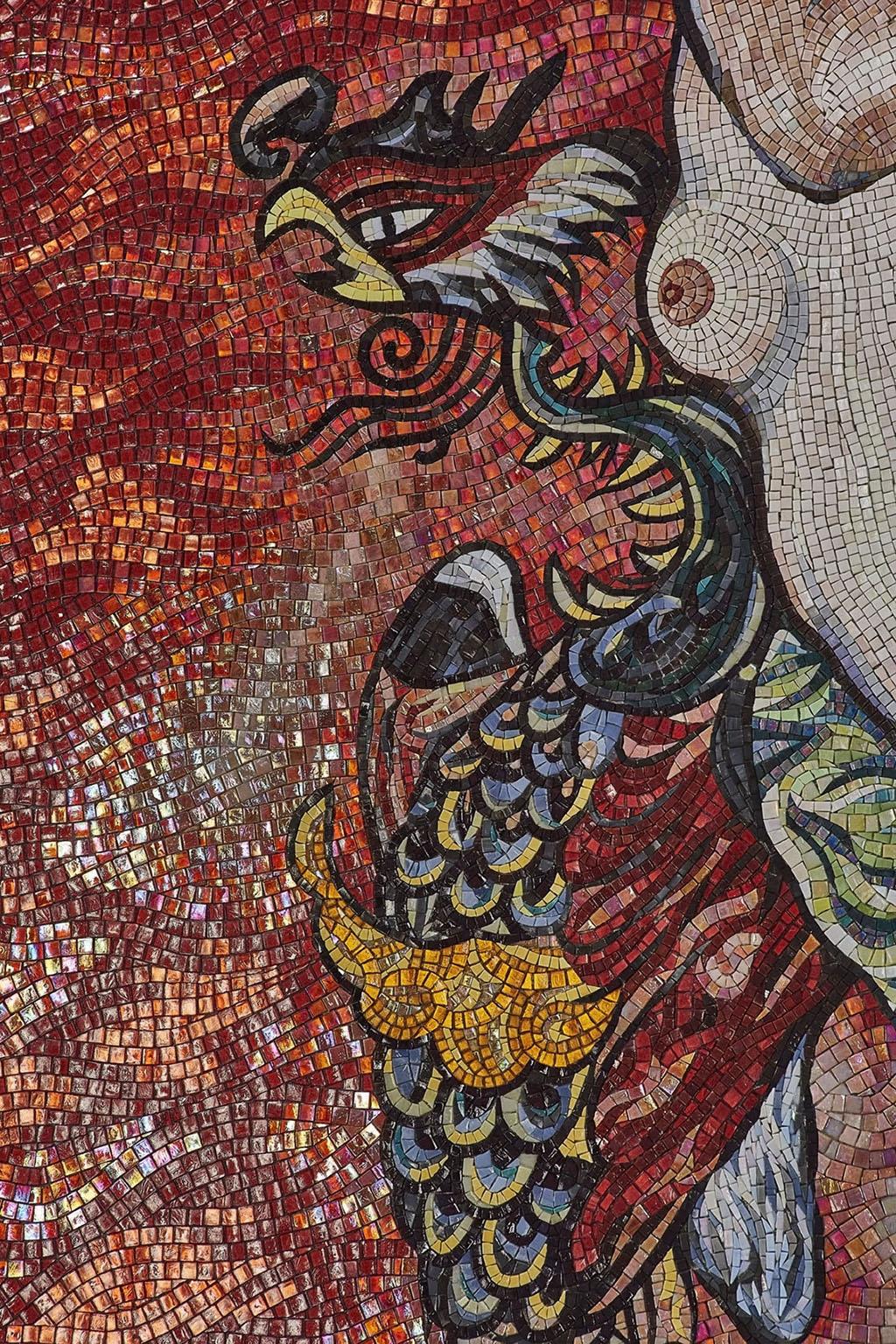 Artistic Mosaic Handmade on Aluminum Panel Dimension und Farben anpassbar (Moderne) im Angebot