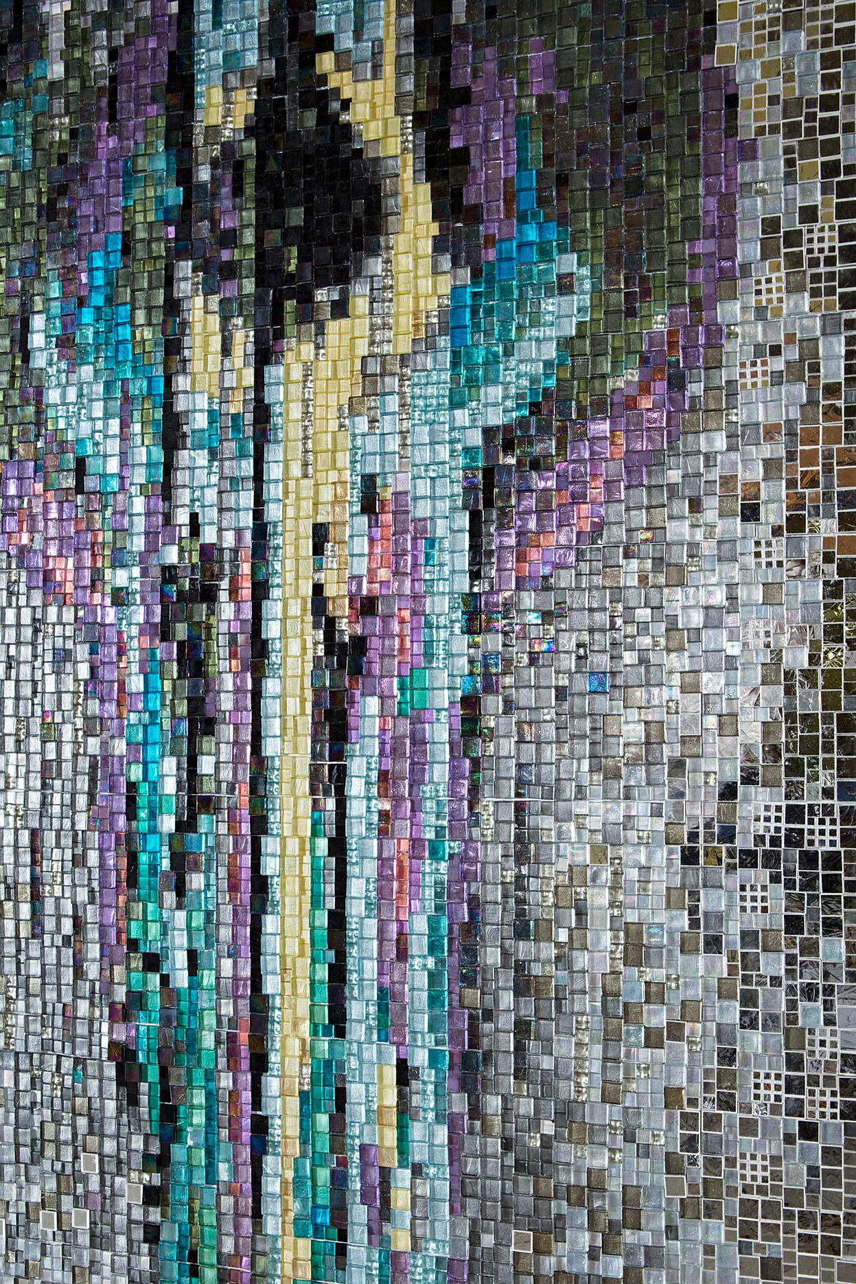 Artistic Mosaic Handmade on Aluminum Panel Dimension und Farben anpassbar (Moderne) im Angebot