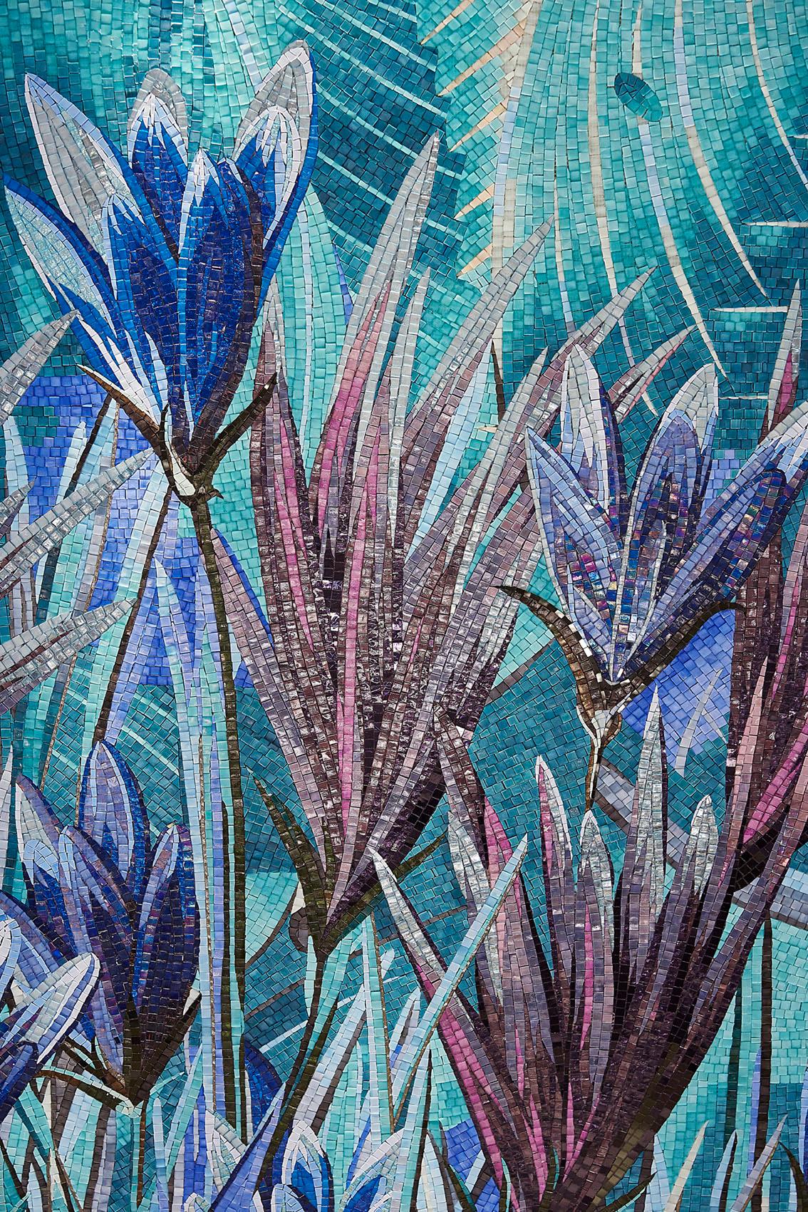Artistic Mosaic Handmade on Aluminum Panel Dimension und Farben anpassbar (Italienisch) im Angebot