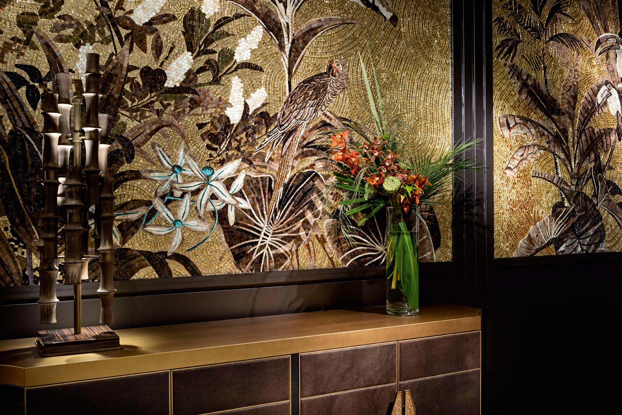 Artistic Mosaic Handmade on Aluminum Panel Dimension und Farben anpassbar (Italienisch) im Angebot