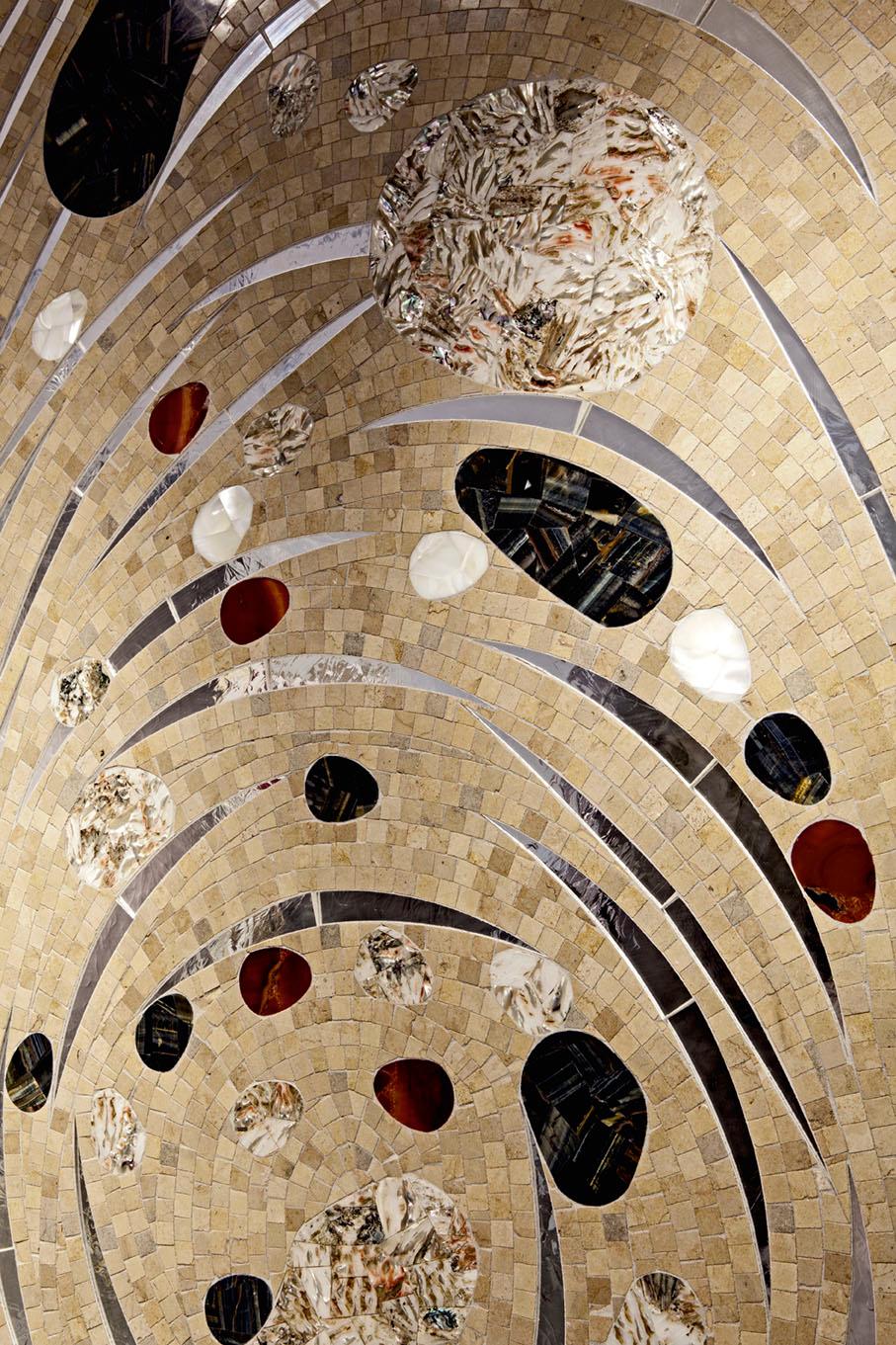 handgefertigtes Mosaik-Glas und Marmormosaik, anpassbar (Italienisch) im Angebot
