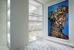 Artistic Mosaic Handmade Portrait Wall Decor Dimension and Colors Customizable