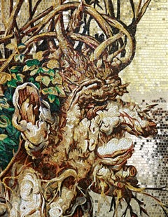 Artistic Mosaic Handmade Portrait Wall Decor Dimension and Colors Customizable