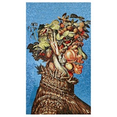 Artistic Mosaic Handmade Portrait Wall Decor Dimension and Colors Customizable