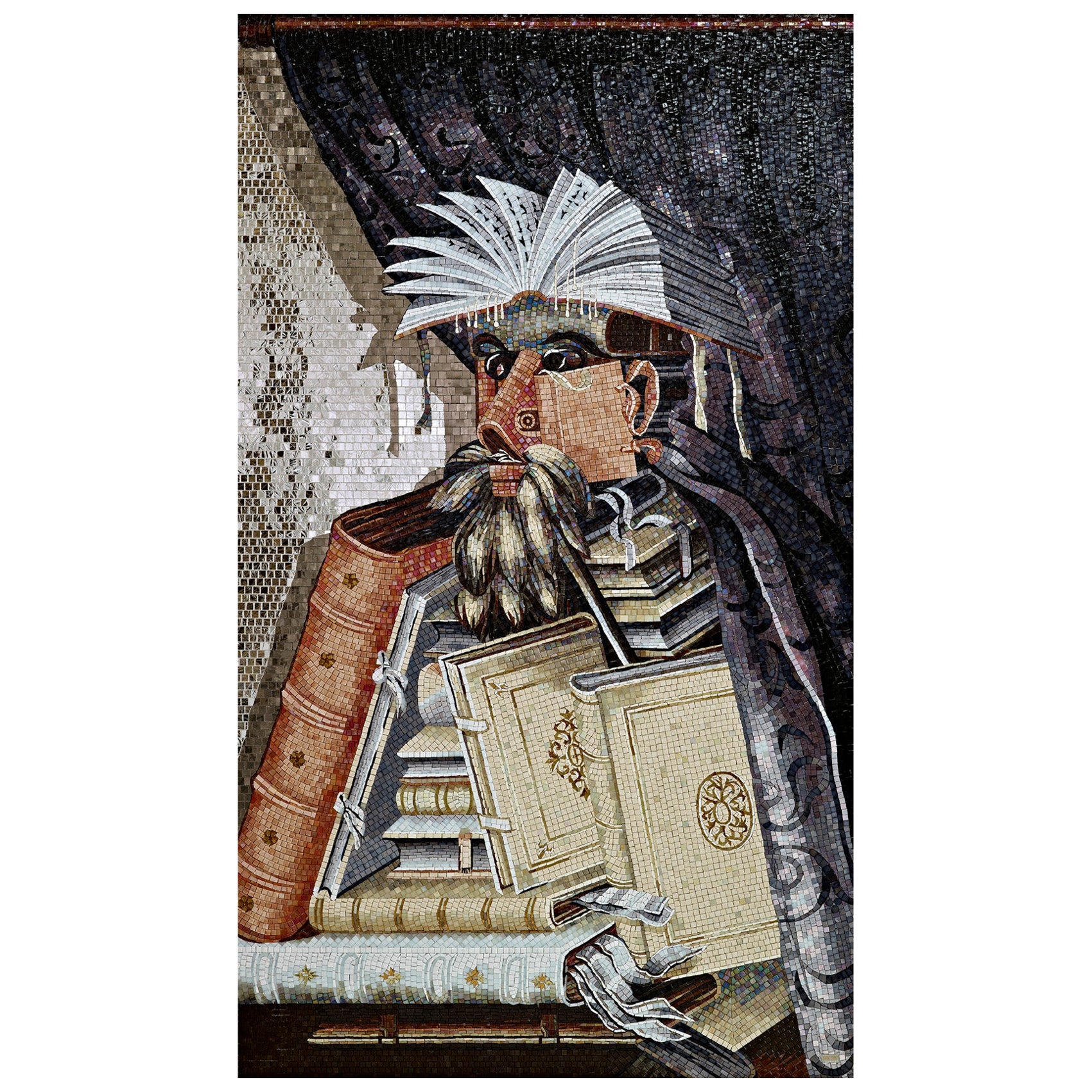Artistic Mosaic Handmade Portrait Wall Decor Dimension und Farben anpassbar im Angebot