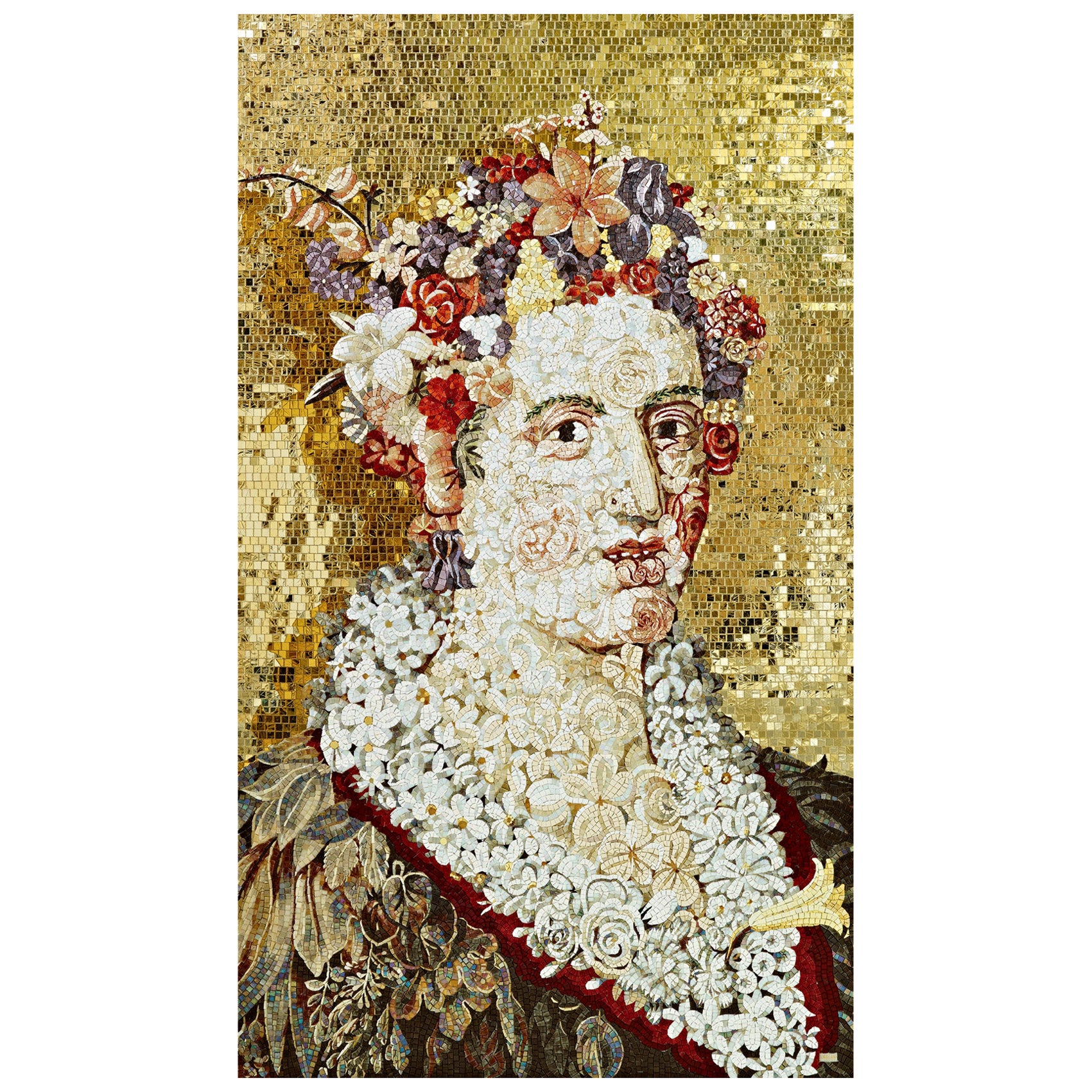 Mosaico Artístico Retrato Hecho a Mano Decoración de Pared Dimensión y Colores Personalizable