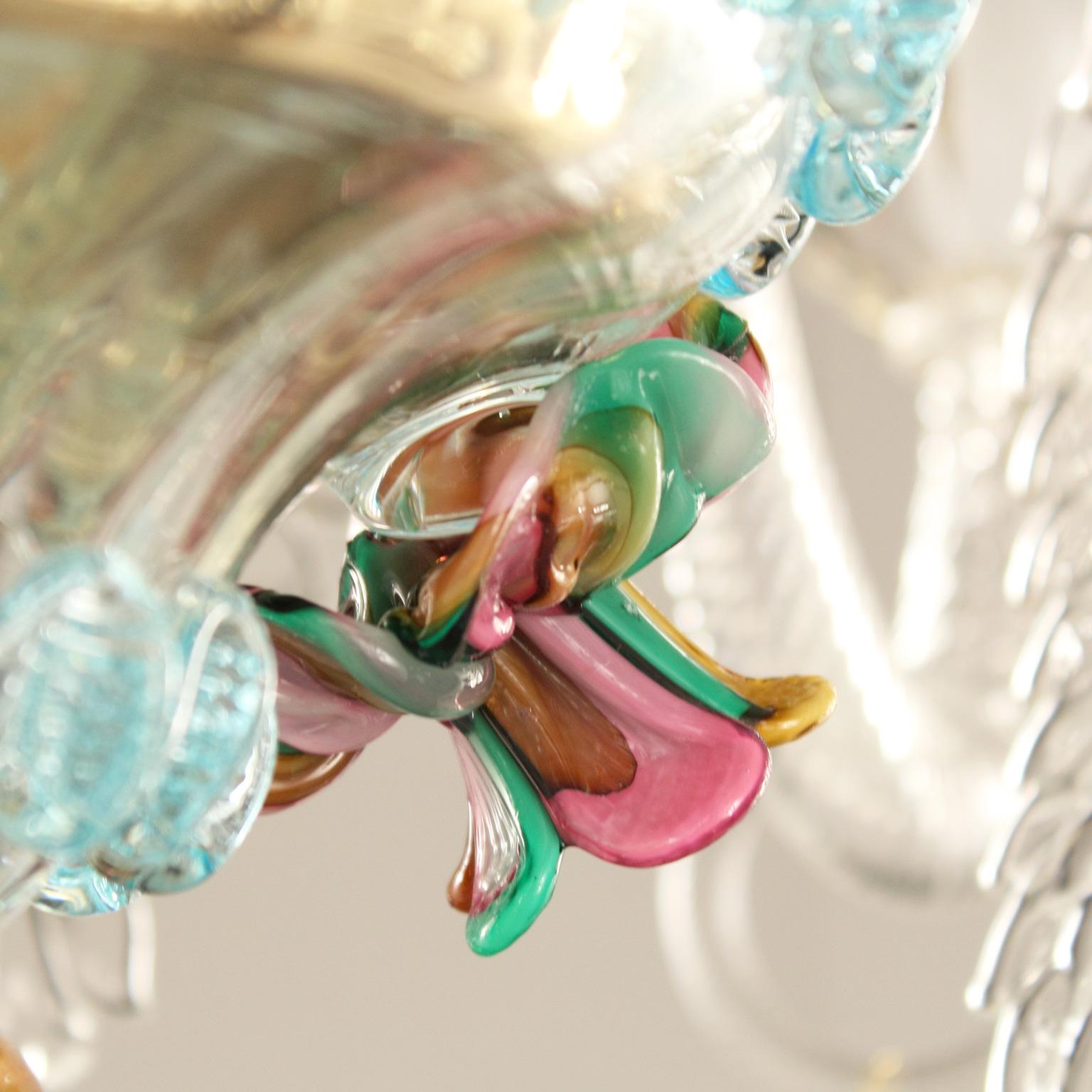 Artistic Murano Rezzonico Kronleuchter 10 Arme Glas Multi-Color von Multiforme im Angebot 1