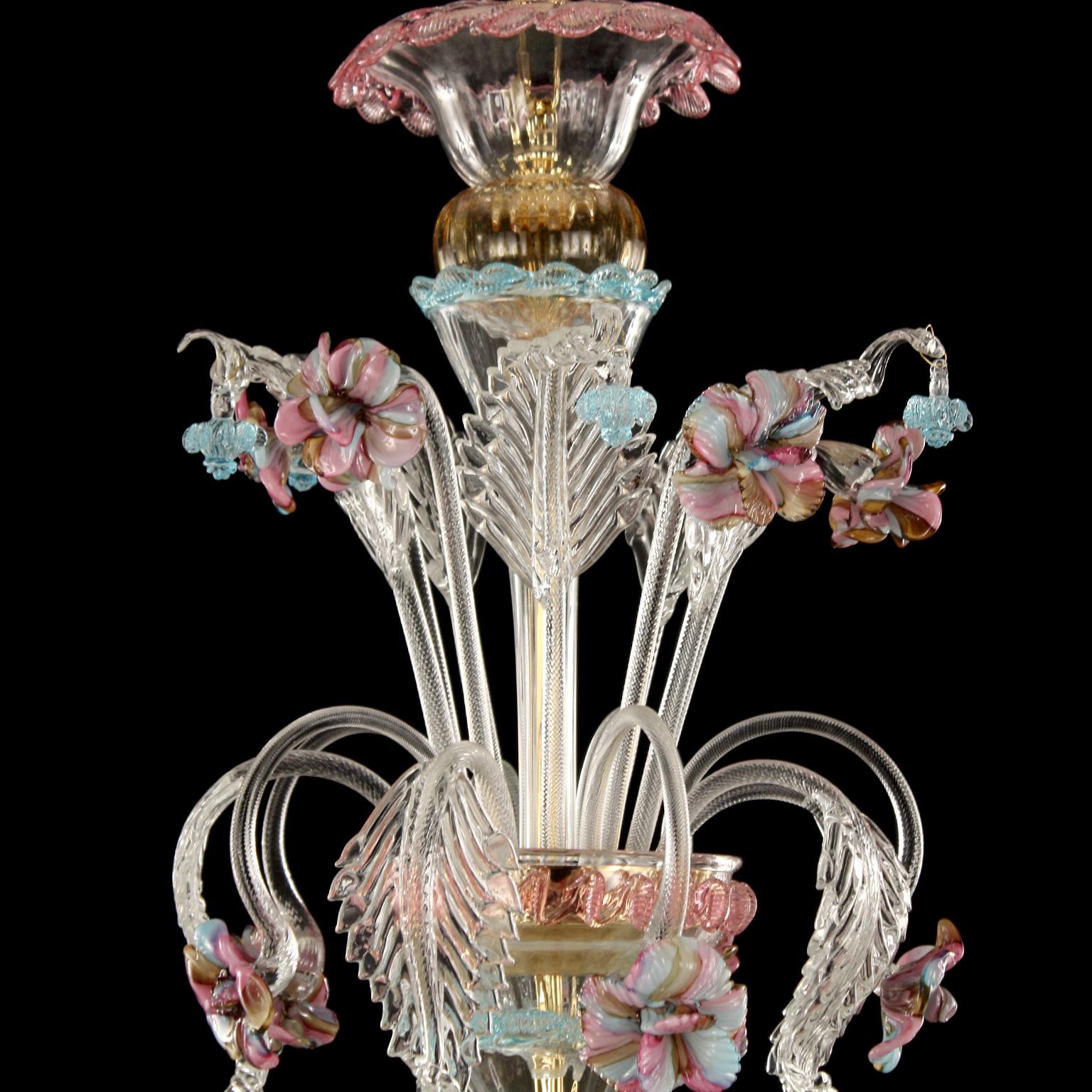 Italian Artistic Murano Rezzonico Chandelier 10 Arms Glass Multi-Color by Multiforme For Sale