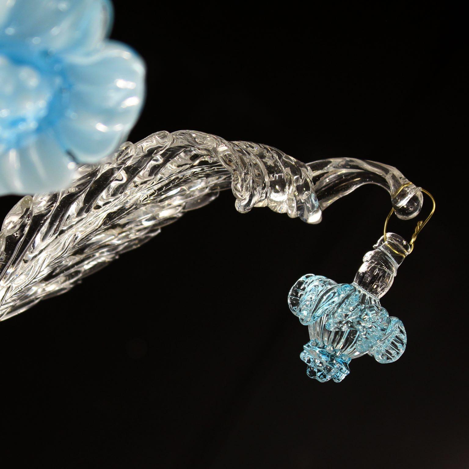 Lámpara Artística Murano 2 Brazos Cristal Transparente, Detalles Multicolor by Multiforme Otro en venta