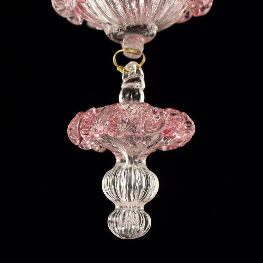 Sconce artistiche di Murano a 3+2 bracci in vetro trasparente e multicolore Toffee di Multiforme in vendita 1