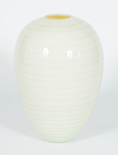Artistic Ornament Vase in White Murano Glass Attributed to Seguso, 1960s
