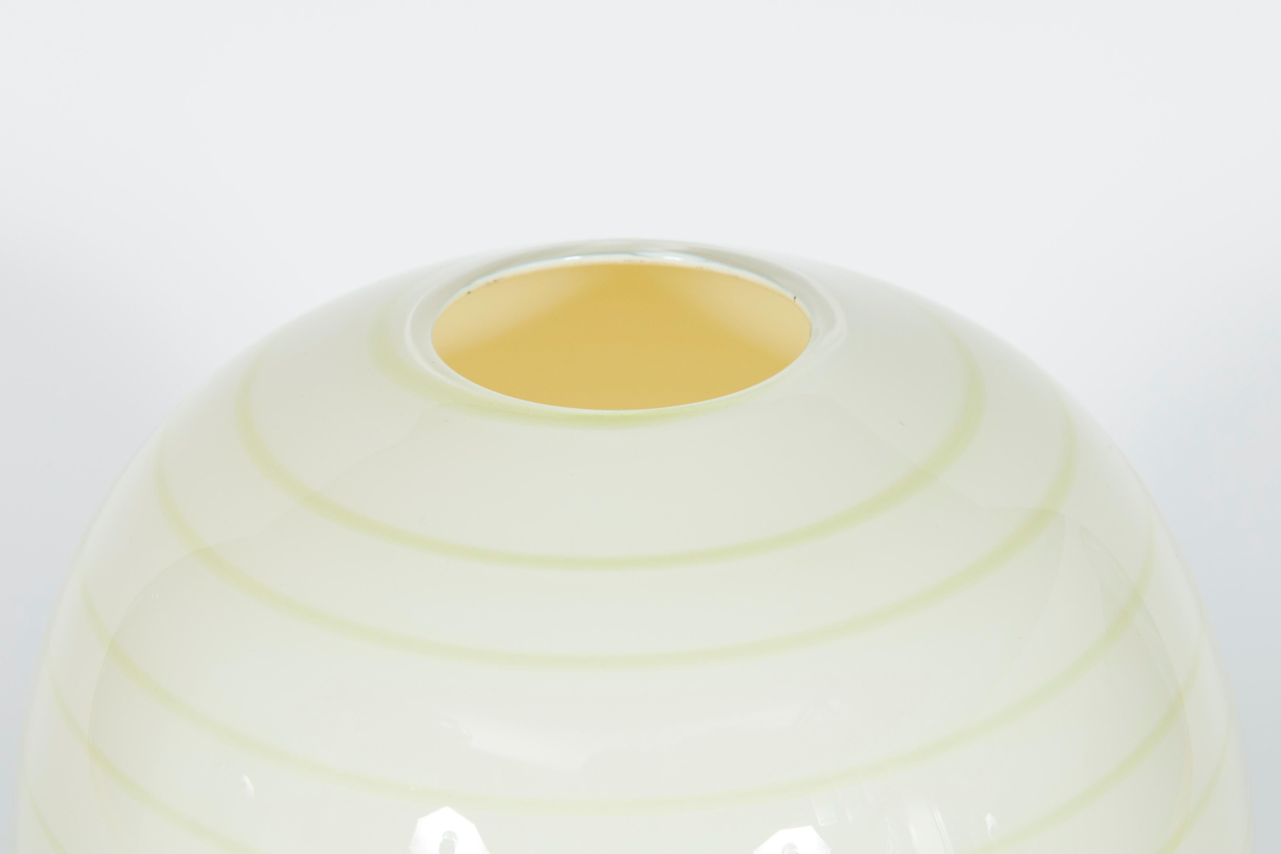 Italian Artistic Ornament Vase in White Murano Glass Attributed to Seguso, 1960s For Sale