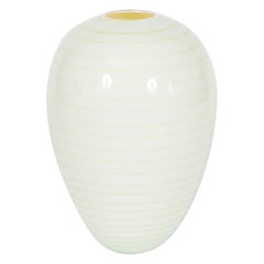 Artistic Ornament Vase in White Murano Glass Attributed to Seguso, 1960s