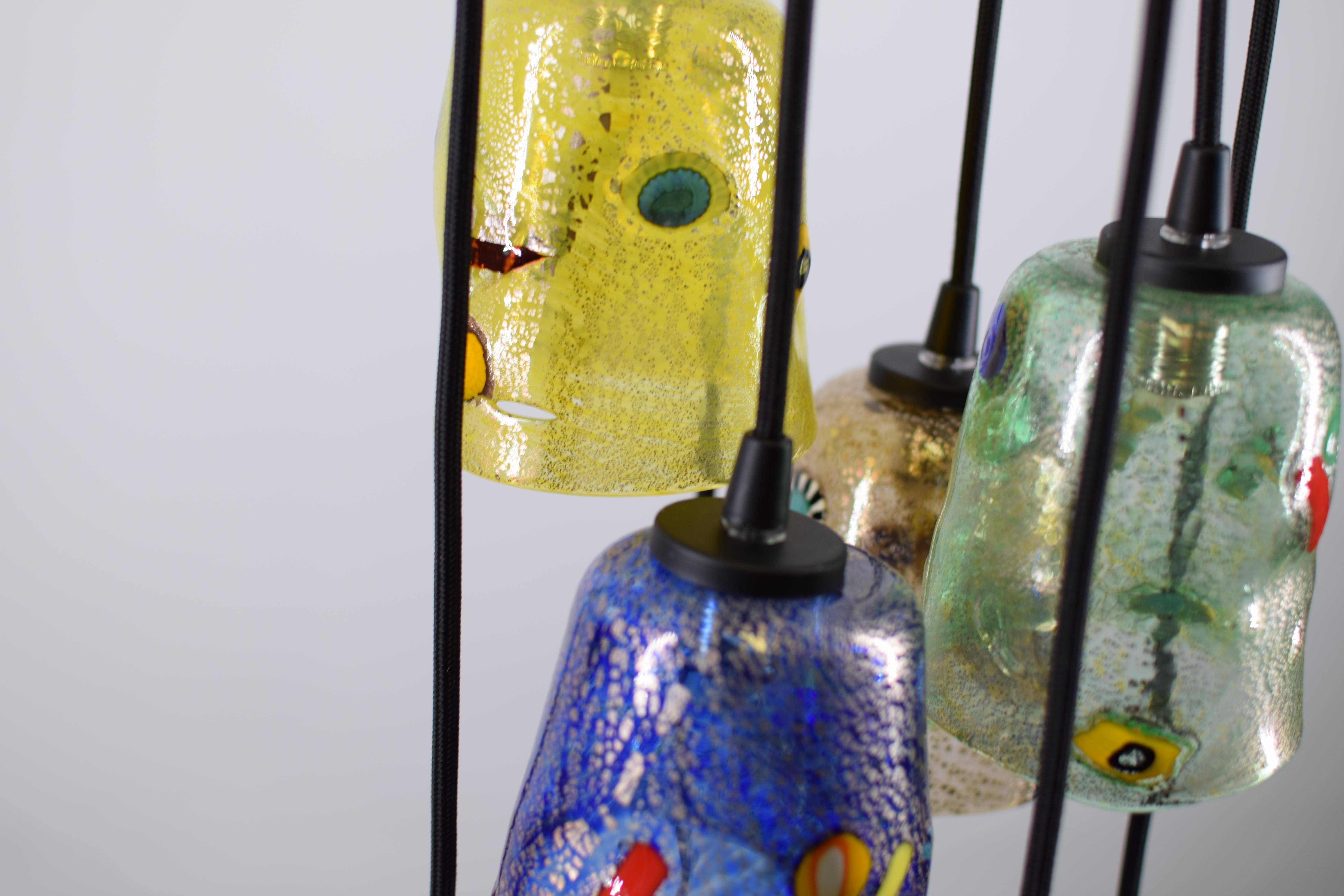 Artistic Pendant 8, Murano Glass, Arlecchino by Eros Raffael 6