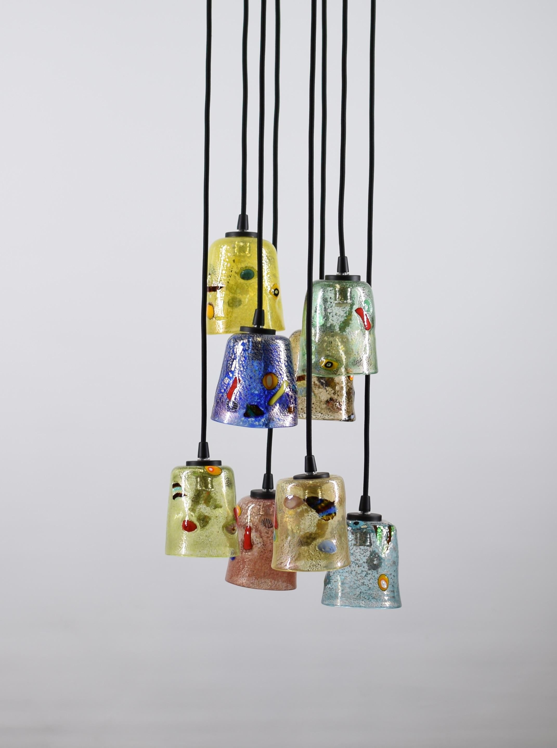 Artistic Pendant 8, Murano Glass, Arlecchino by Eros Raffael 8