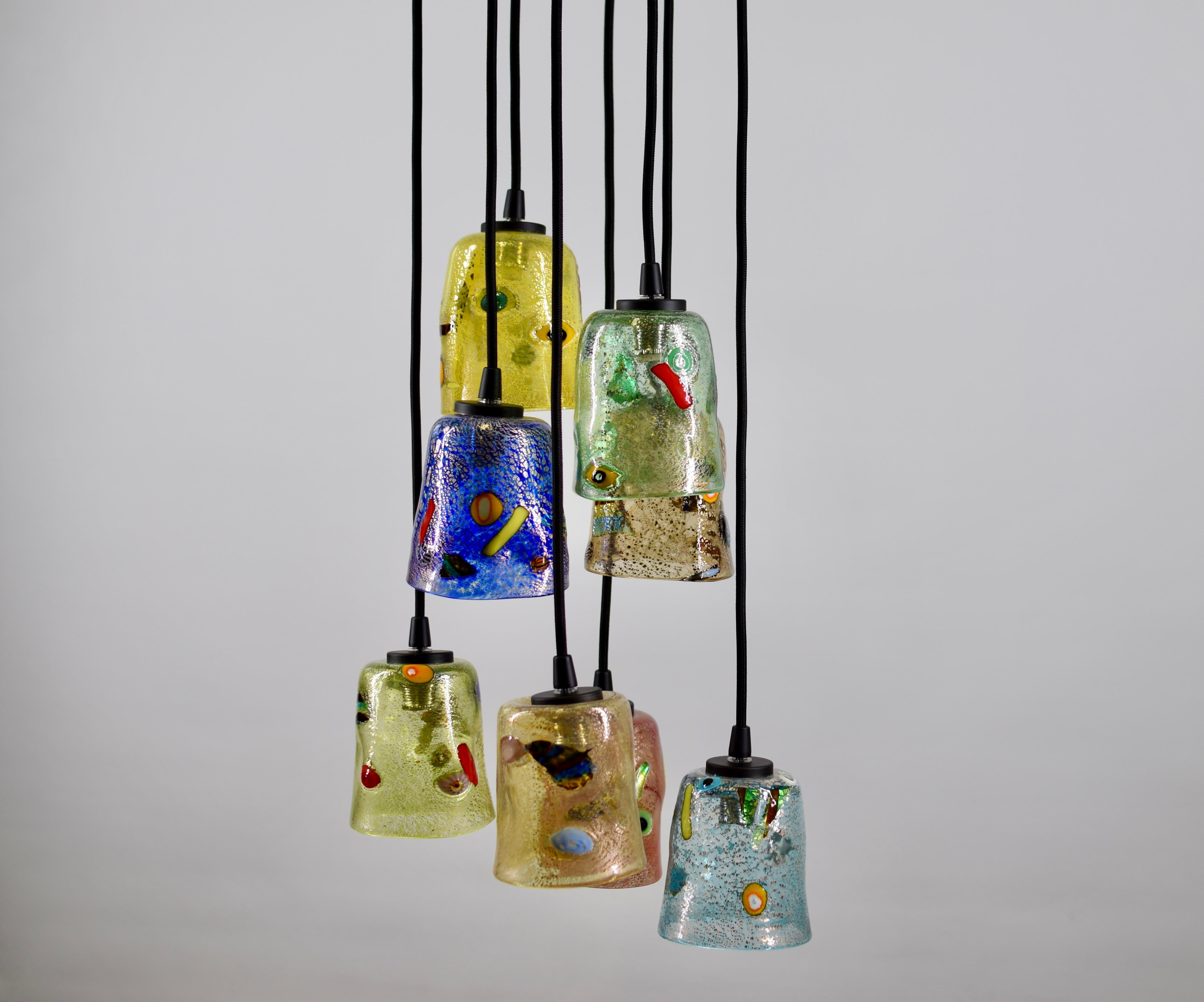 Artistic Pendant 8, Murano Glass, Arlecchino by Eros Raffael 9