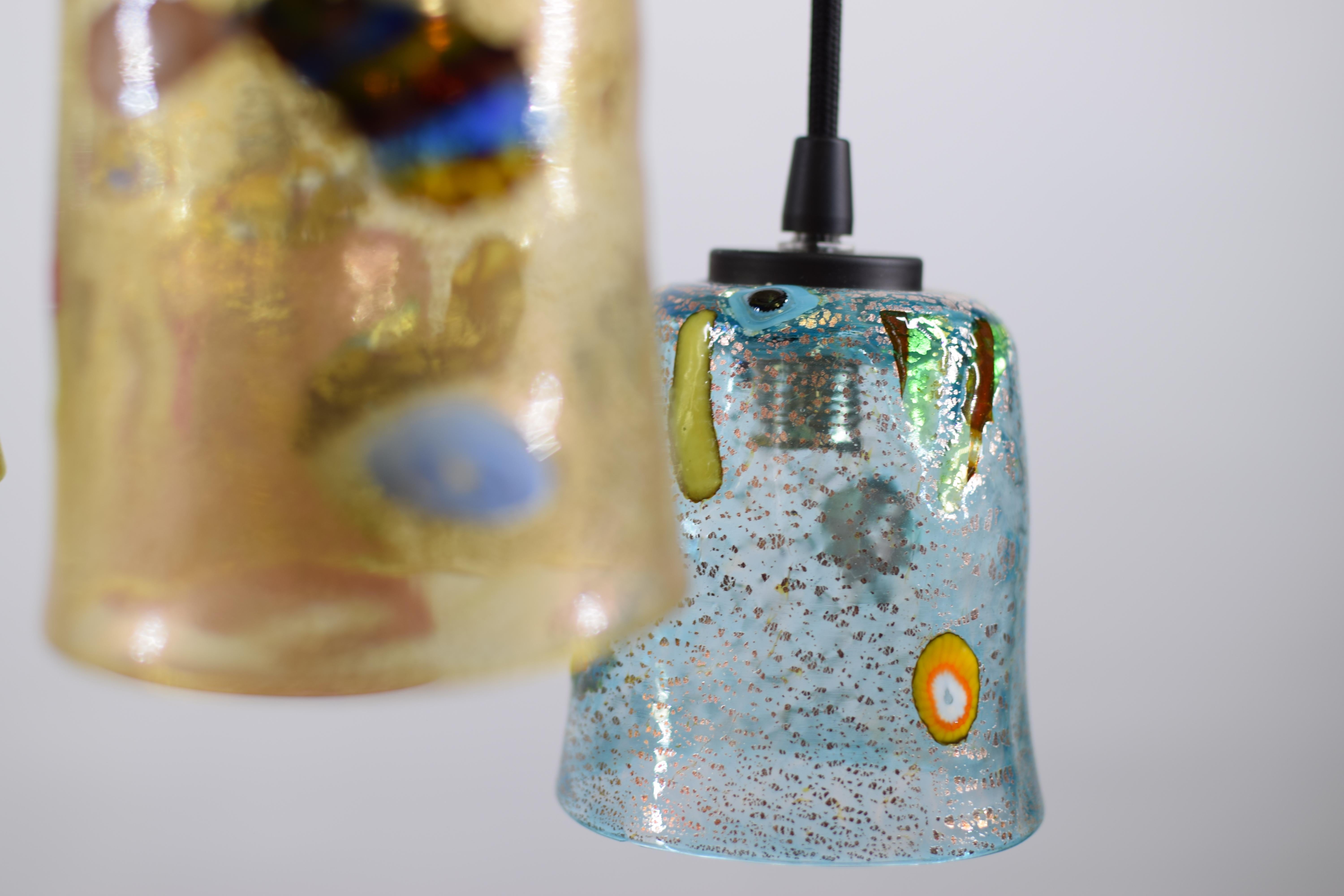 Artistic Pendant 8, Murano Glass, Arlecchino by Eros Raffael 1