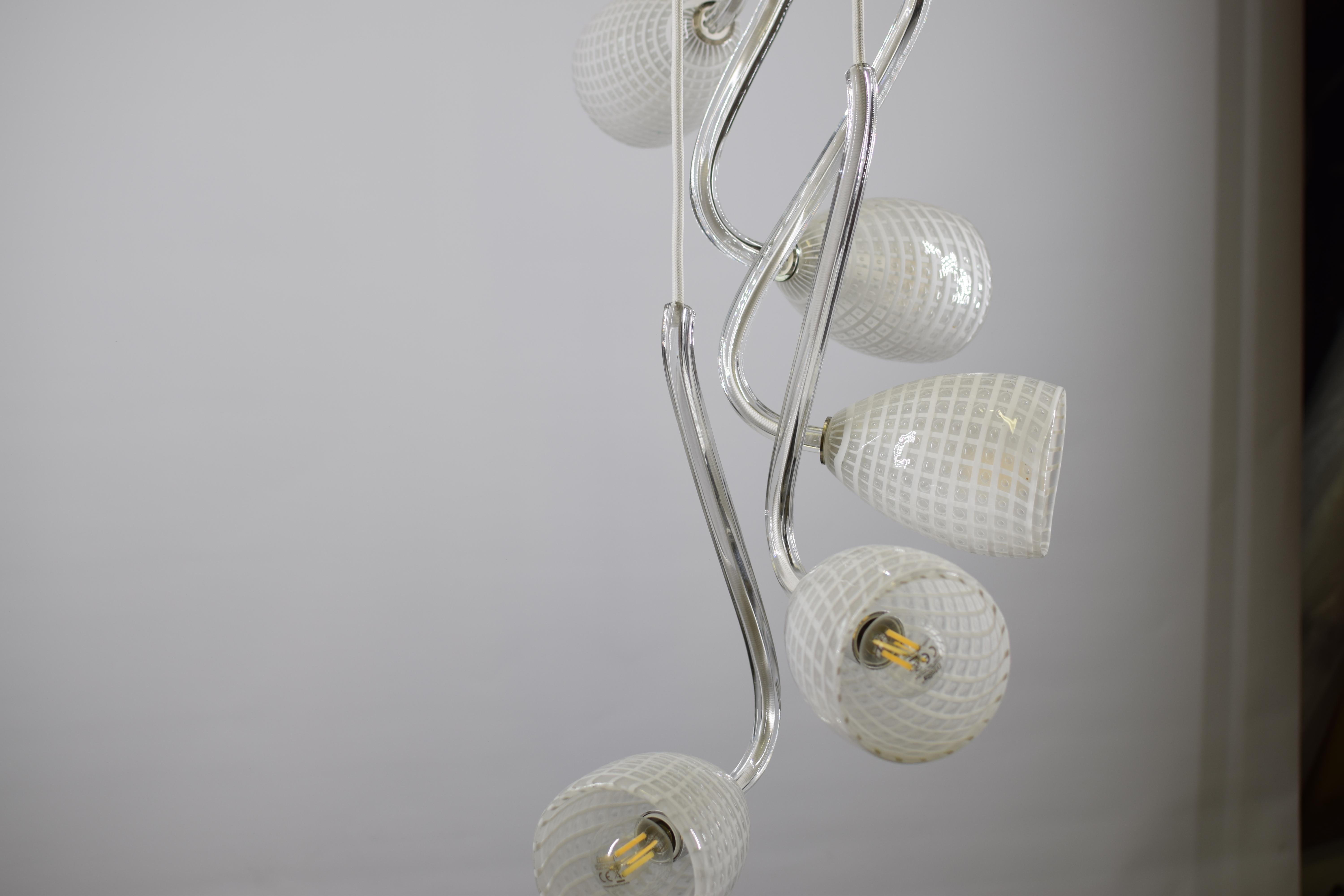 Artistic Pendant 6, Murano Glass, Inspiration by Eros Raffael For Sale 1