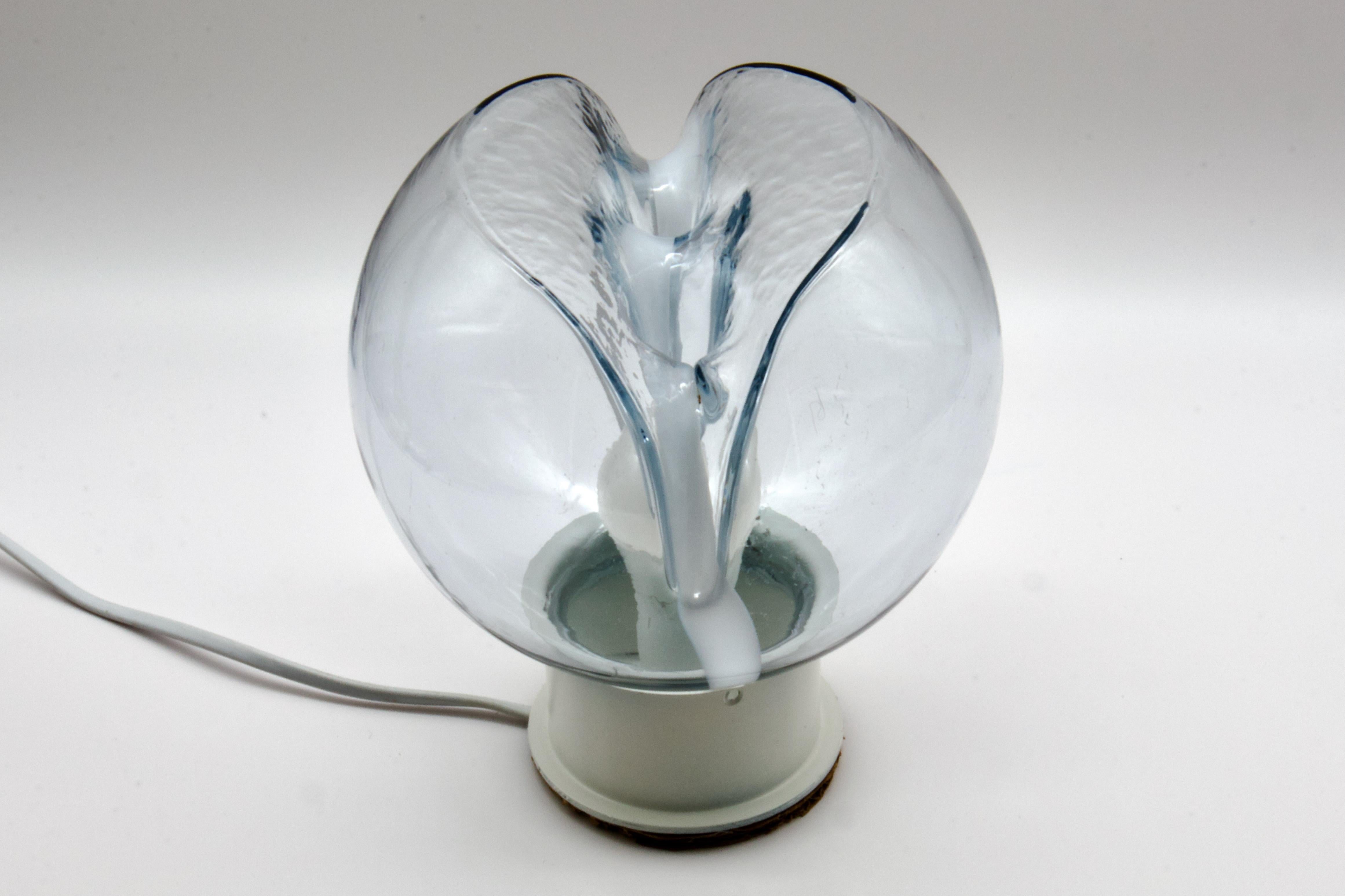Artistic Post Modern Murano Glass Table Lamp, Mazzega Italy 1970s For Sale 8