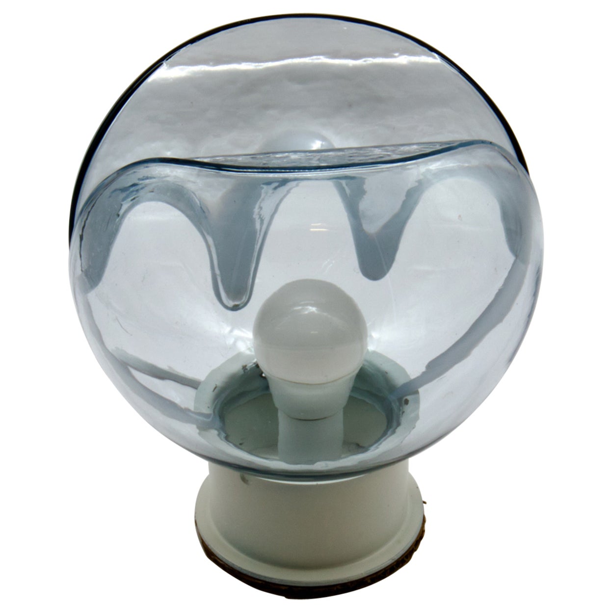 Lámpara de sobremesa artística postmoderna de cristal de Murano, Mazzega Italia Años 70
