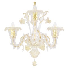Artistic Rezzonico Sconce 3 Arms Crystal-Gold Glass by Multiforme