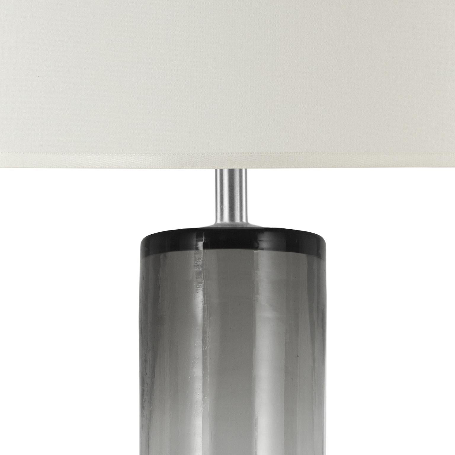 Autre Lampe de bureau Rostri artistique, 1 Rostro en verre de Murano gris clair par Multiforme en vente