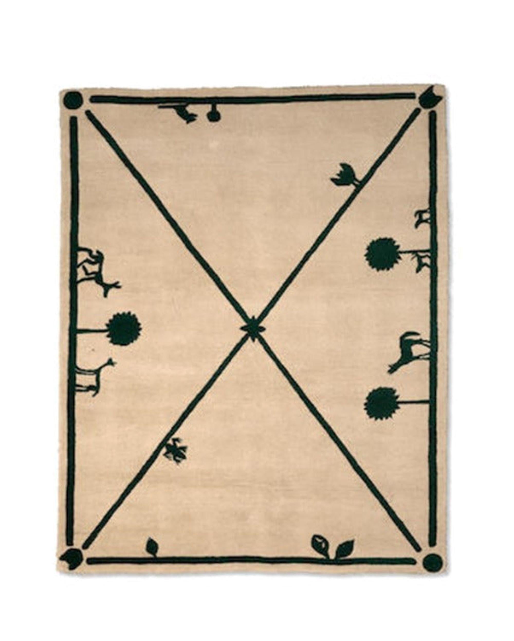 After Promenade des Amis, 1984


Material: Wool. Woven pile rug.
Dimensions: 91X 68 3/4 inches (231X174CM)

Signature: Inscribed D/G on the reverse and woven

label “Diego Giacometti”
Provenance: Private collection, France
Condition: No