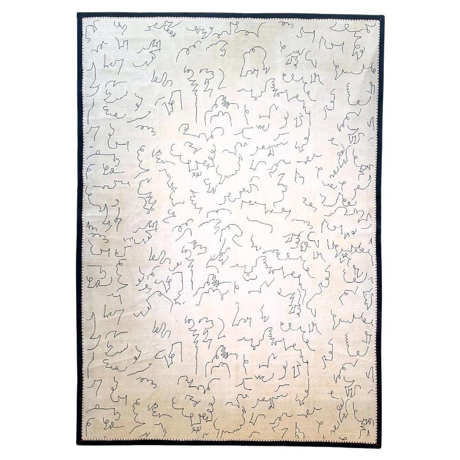 Artistic Rug by DM - "Surréalisme" -  French Wool Rug - Hand Knotted Size L