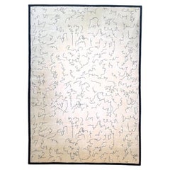 Artistic Rug by DM - "Surréalisme" -  French Wool Rug - Hand Knotted Size L