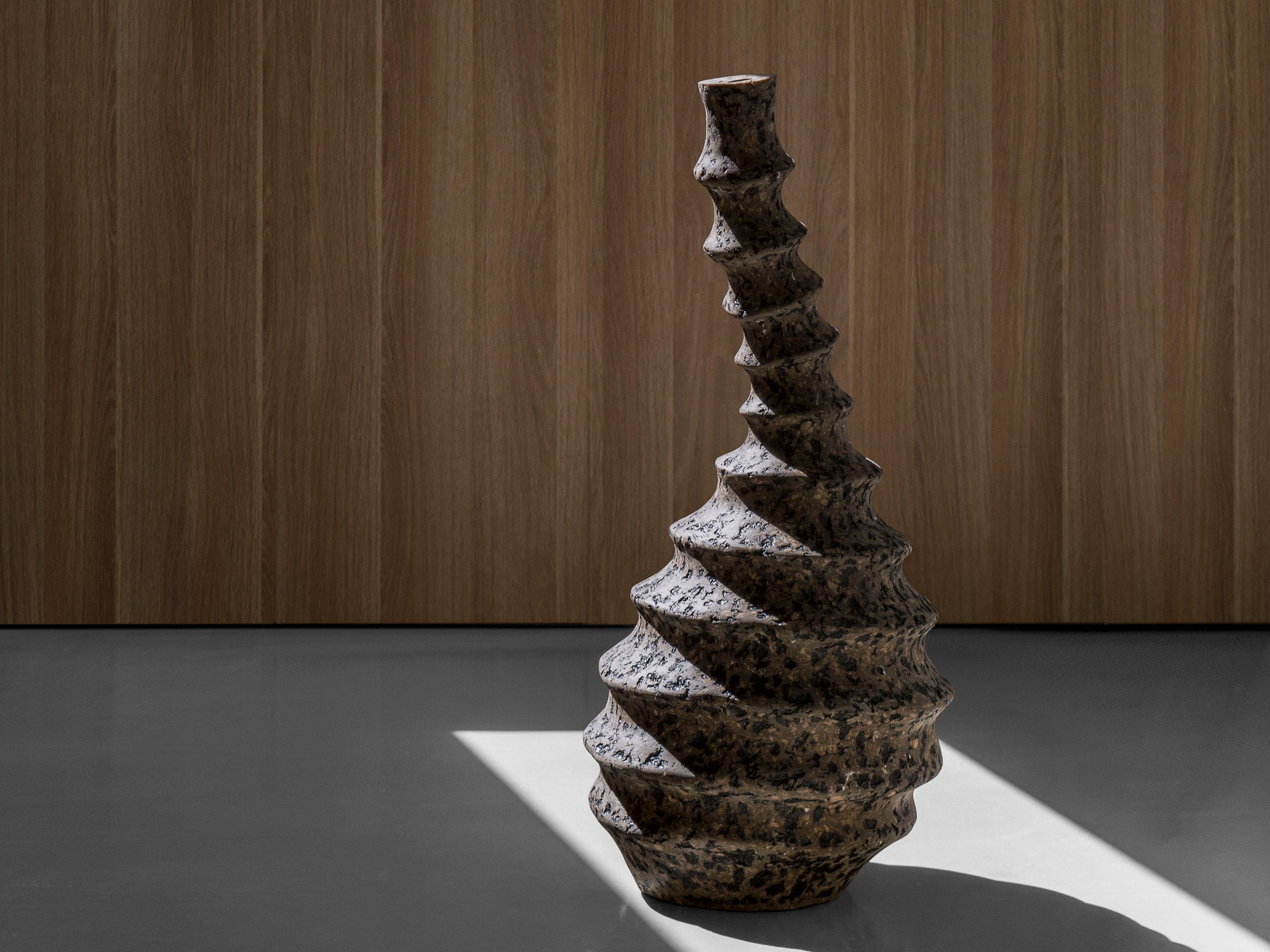Artistic Sculptural Vase, Floor Vase, Minimalist Sculpture, Brutalist Vase For Sale 4