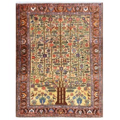 Artistic Small Antique Tabriz Persian Tree of Life Design Rug. Size: 5' x 6' 8"