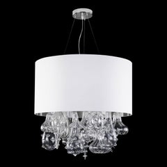 Pantalla de suspensión artística de algodón con detalles de cristal múltiple by Multiforme