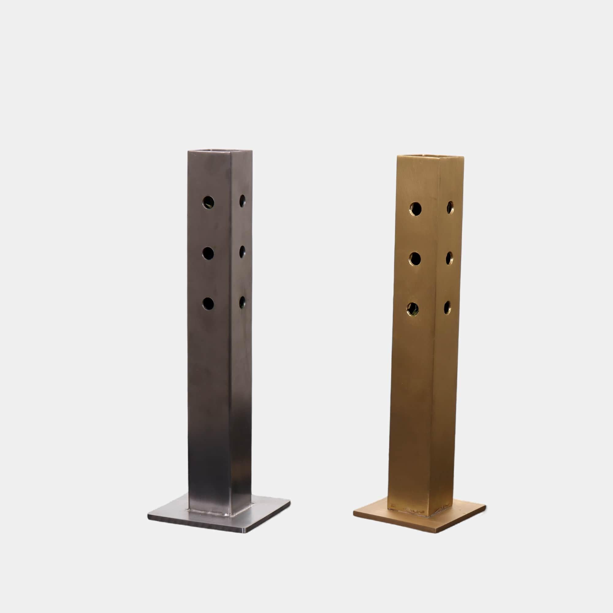 Jarrón escultórico de lingotes de latón con forma geométrica hecho a mano, Studio Laf en venta 7
