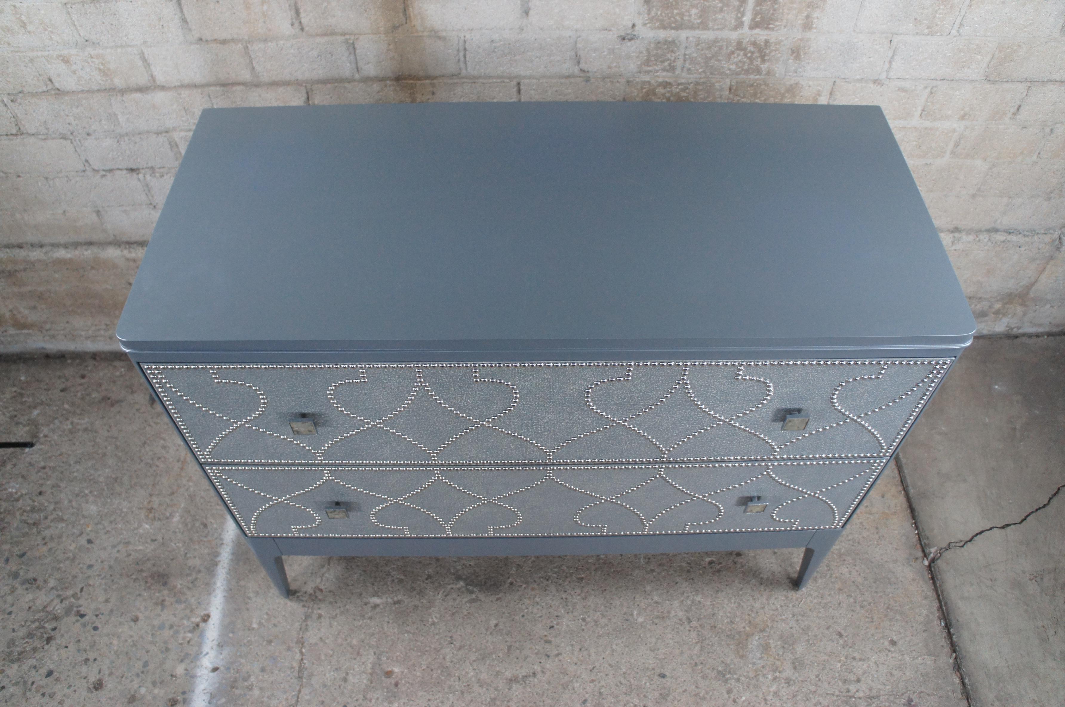 Artistica Contemporary Modern Hall Chest 2 Drawer Geometric Dresser Console In Good Condition For Sale In Dayton, OH