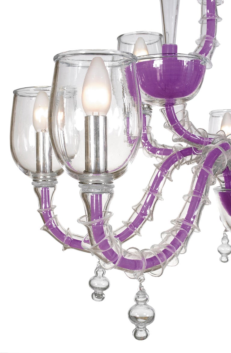 Hand-Crafted Artistic Handmade Design Ca' Rezzonico Murano Glass Chandelier For Sale